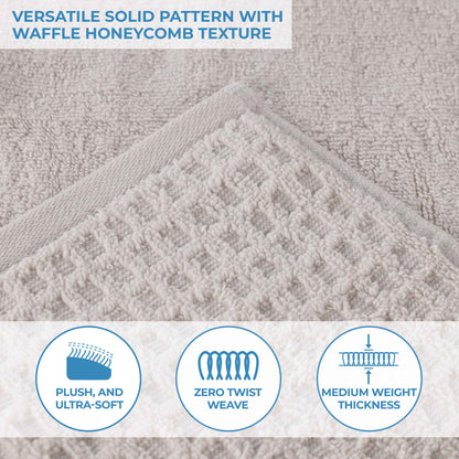 Napa Zero Twist Cotton Solid Waffle Honeycomb 9 Piece Towel Set