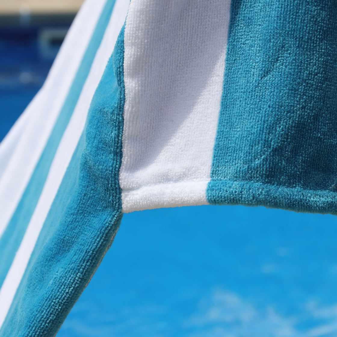 Superior Cotton Standard Size Cabana Stripe Chaise Lounge Chair Cover - Turquoise