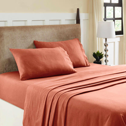  Superior Fleur-de-Lis Deep Pocket Cotton Flannel Sheet Set - Desert Sand