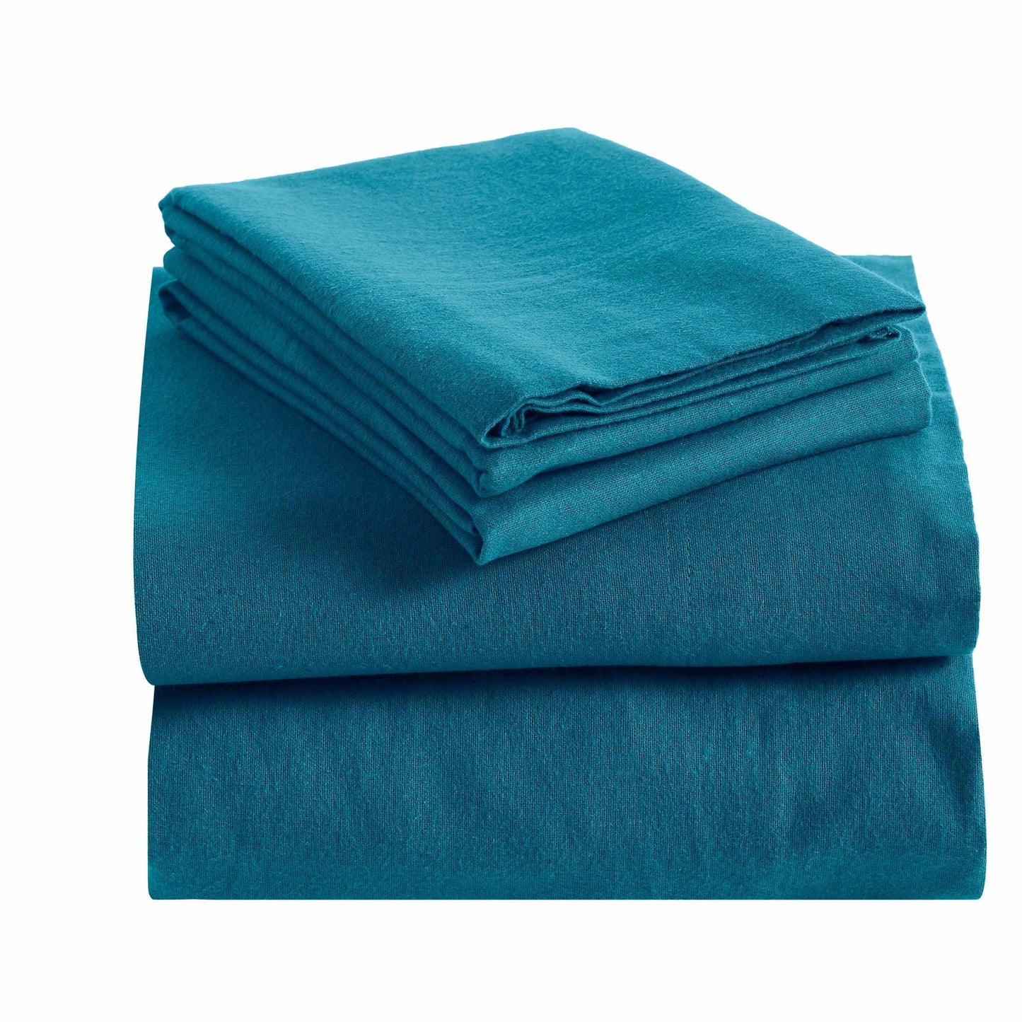 Superior Fleur-de-Lis Deep Pocket Cotton Flannel Sheet Set - Teal