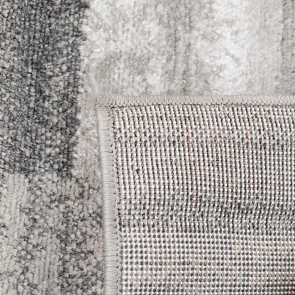  Blair wood Modern Patchwork Geometric Silver Area Rug