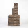 Modern Organic Solid 650 GSM 12- Pieces Towel Set - Taupe