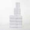 Modern Organic Solid 650 GSM 12- Pieces Towel Set - White