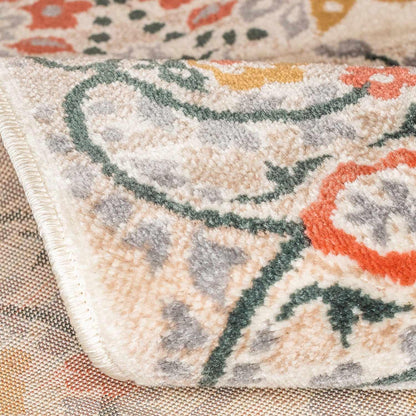  Jacinda Floral Paisley Indoor Rustic Area Rug - Tan