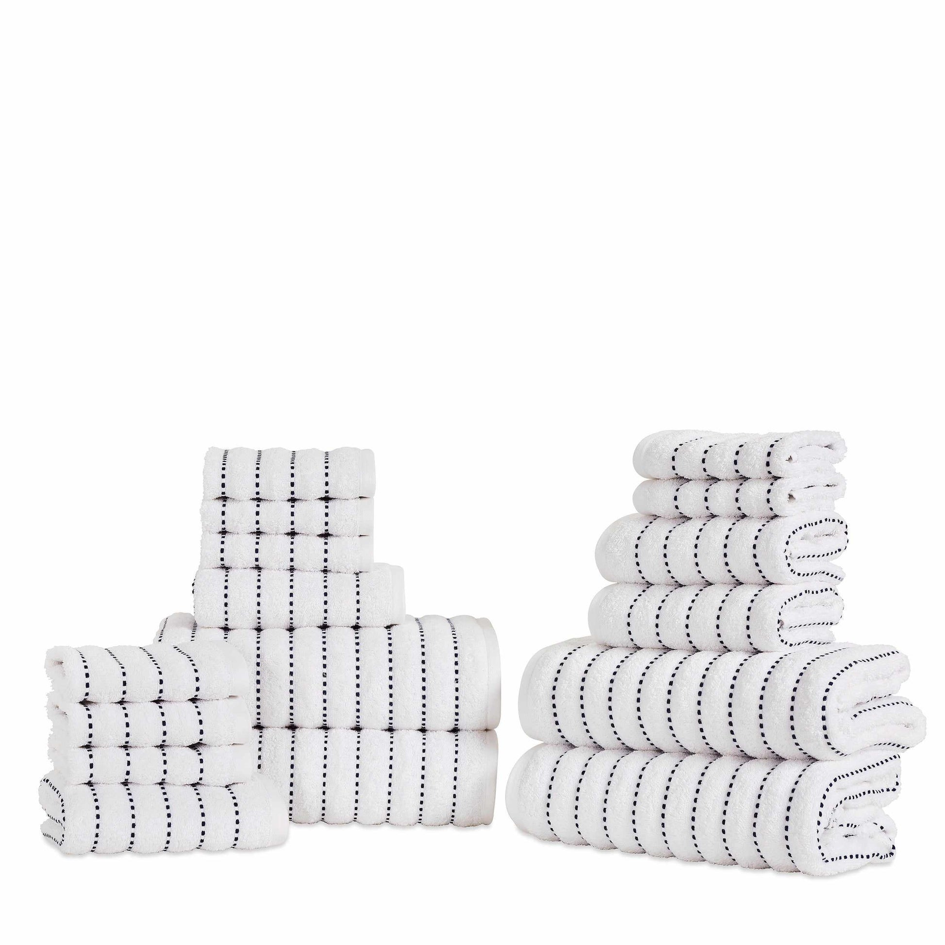 Traditional Organic Wave 650 GSM 16- Pieces Towel Set - Turquoise