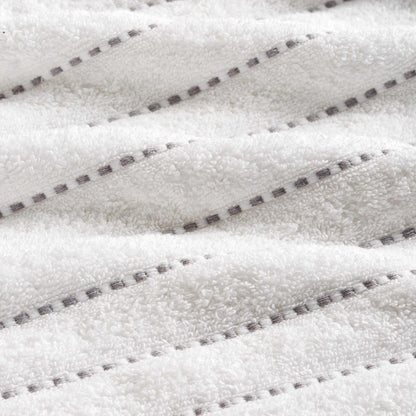  Traditional Organic Wave 650 GSM 16- Pieces Towel Set -Silver