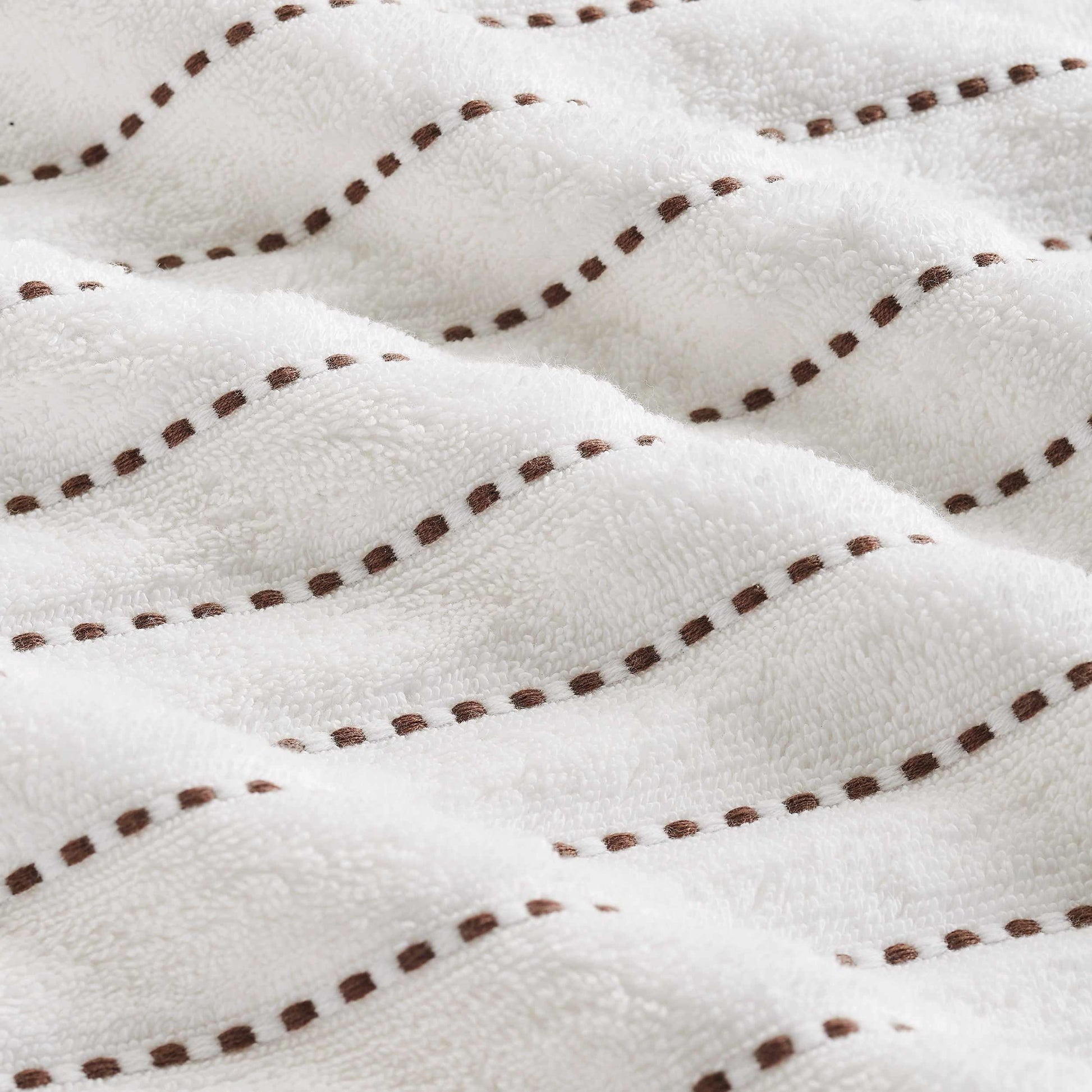  Traditional Organic Wave 650 GSM 16- Pieces Towel Set - Taupe