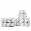  Traditional Organic Wave 650 GSM 8- Pieces Towel Set - Navy Blue