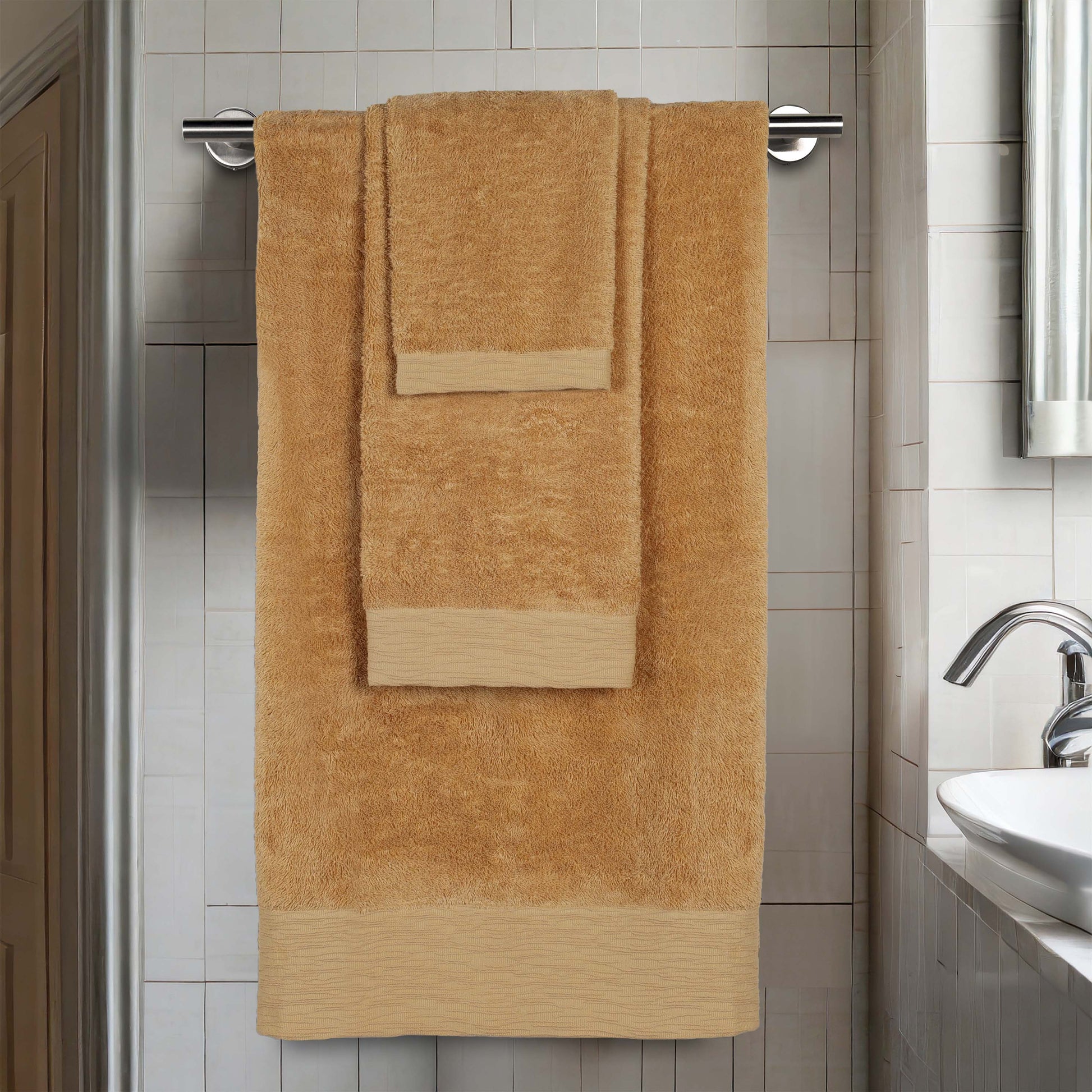 Rayon from Bamboo Eco-Friendly Fluffy Soft Solid - Gold