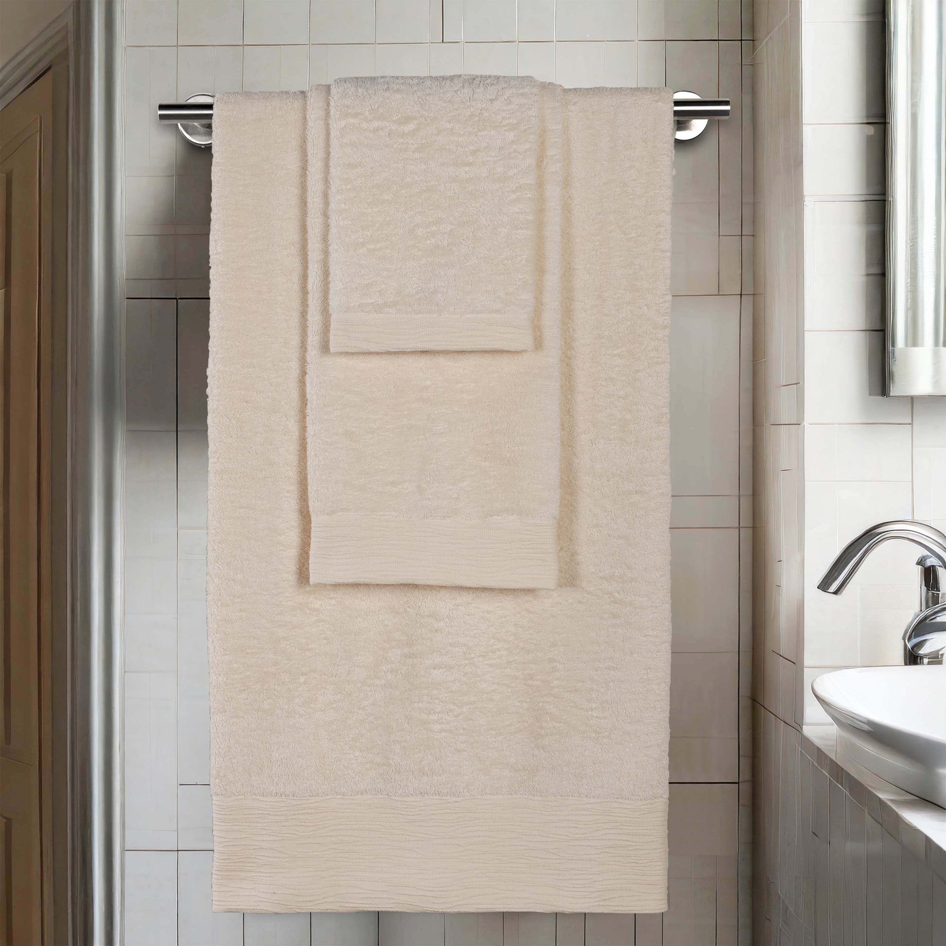 Rayon from Bamboo Eco-Friendly Fluffy Soft Solid - Ivory