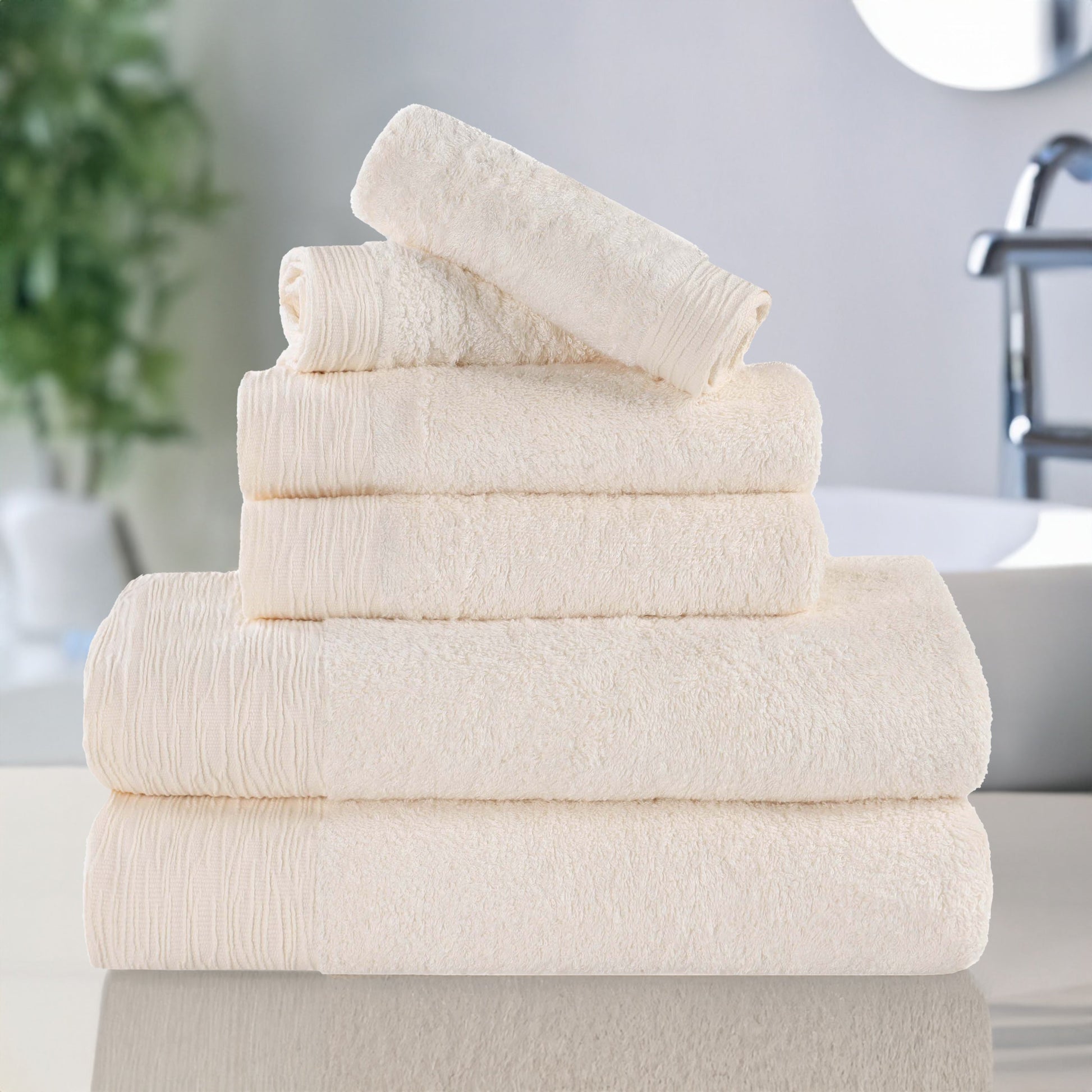 Rayon from Bamboo Eco-Friendly Fluffy Soft Solid - Ivory