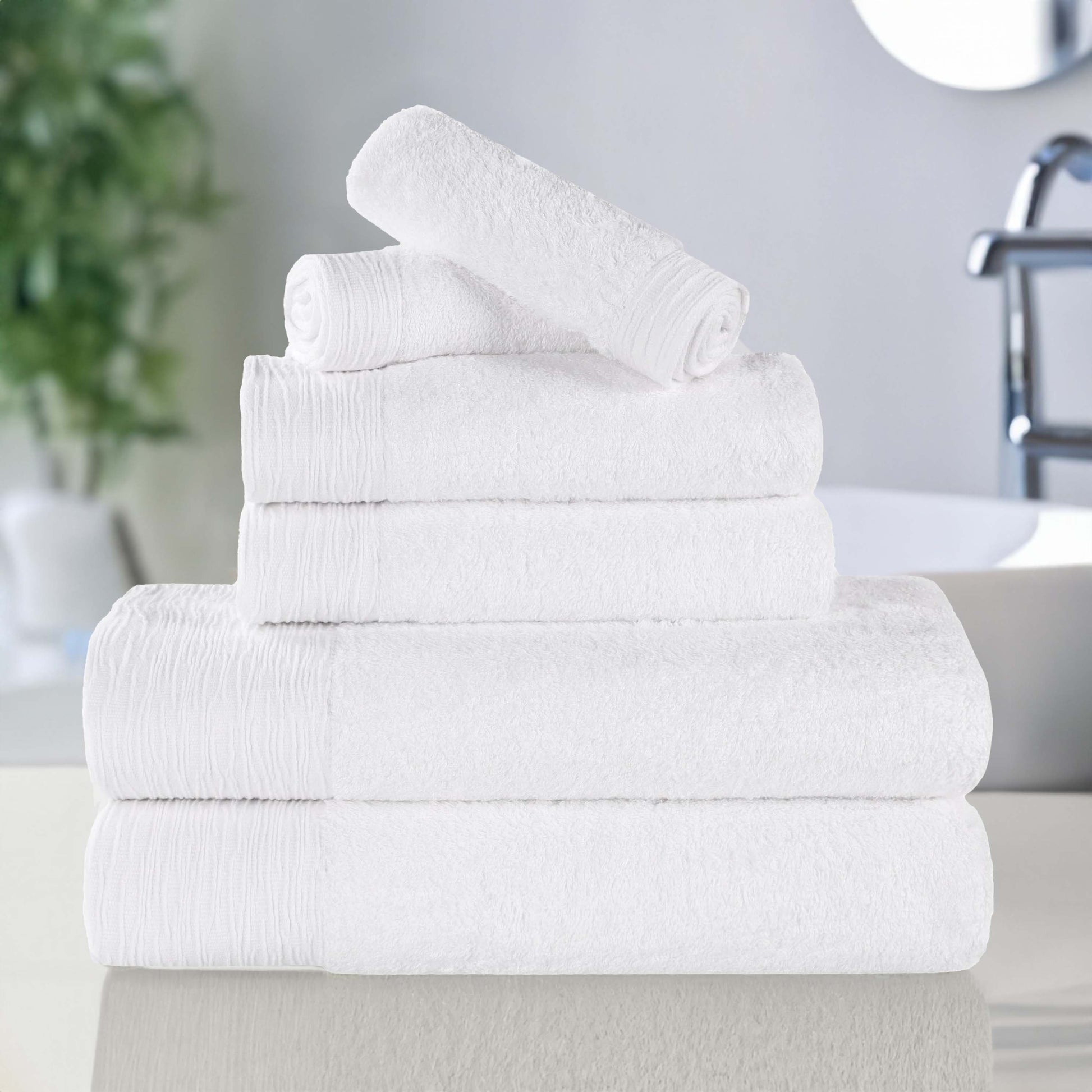 Rayon from Bamboo Eco-Friendly Fluffy Soft Solid - White