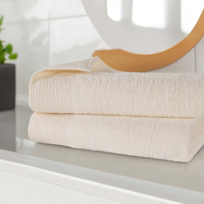 Rayon from Bamboo Eco-Friendly Fluffy Soft Solid Bath Sheet - Ivory