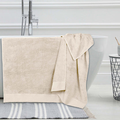 Rayon from Bamboo Eco-Friendly Fluffy Soft Solid Bath Sheet - Ivory