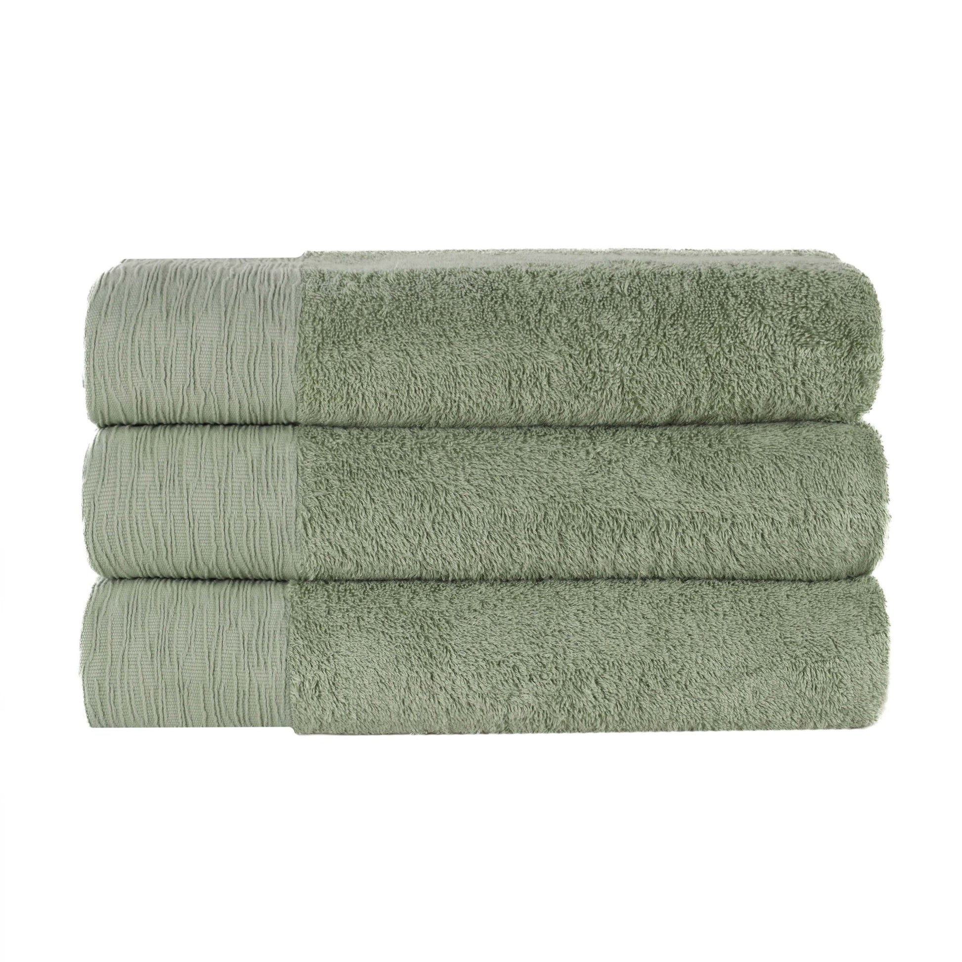 Rayon from Bamboo Eco-Friendly Fluffy Soft Solid Bath Towel - Green