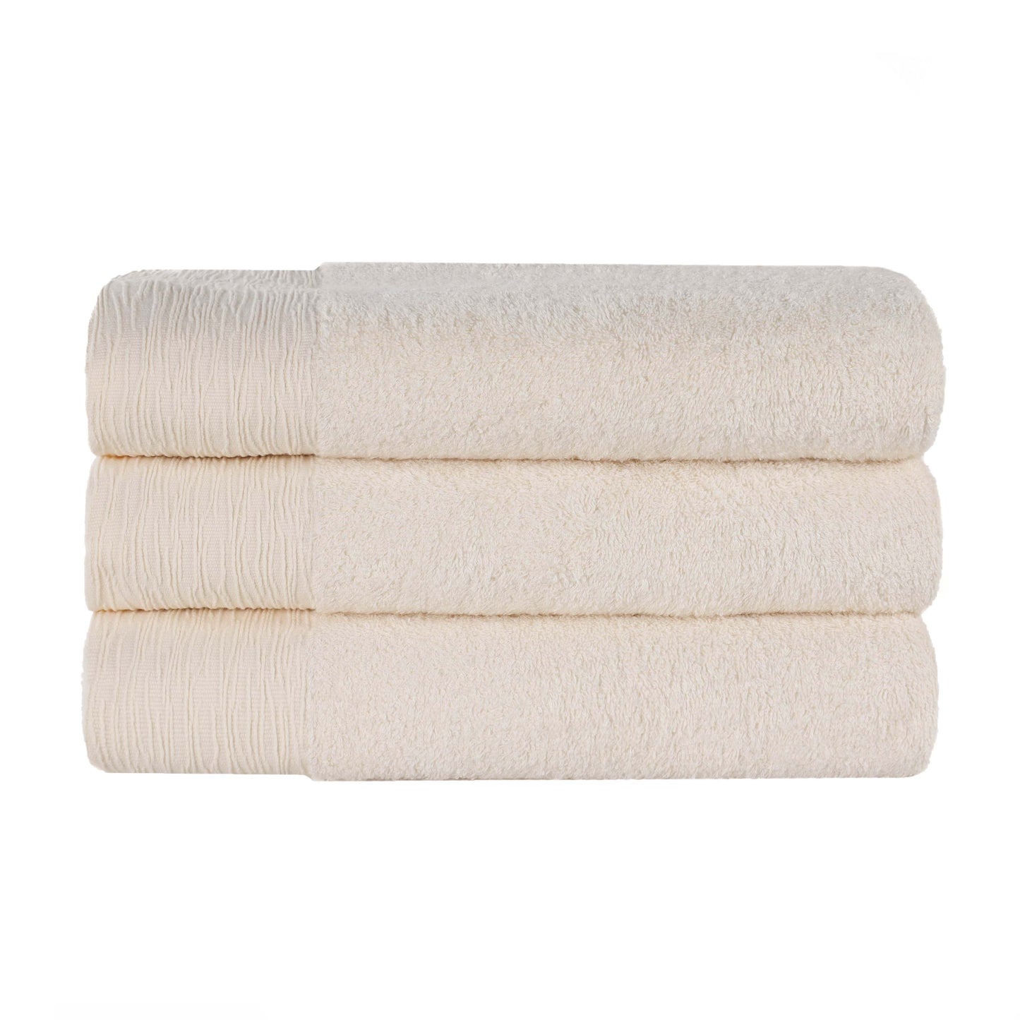 Rayon from Bamboo Eco-Friendly Fluffy Soft Solid Bath Towel - Ivory