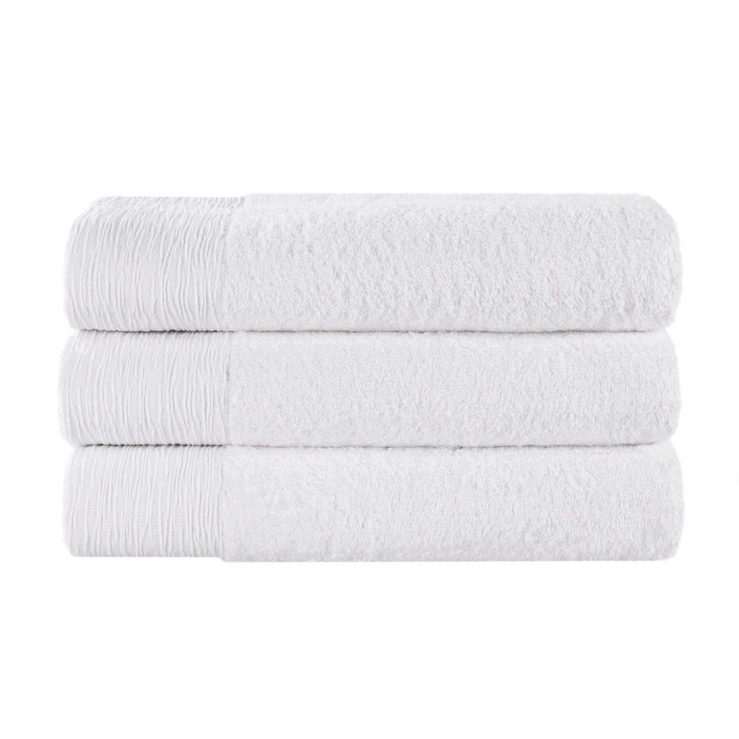 Rayon from Bamboo Eco-Friendly Fluffy Soft Solid Bath Towel - White