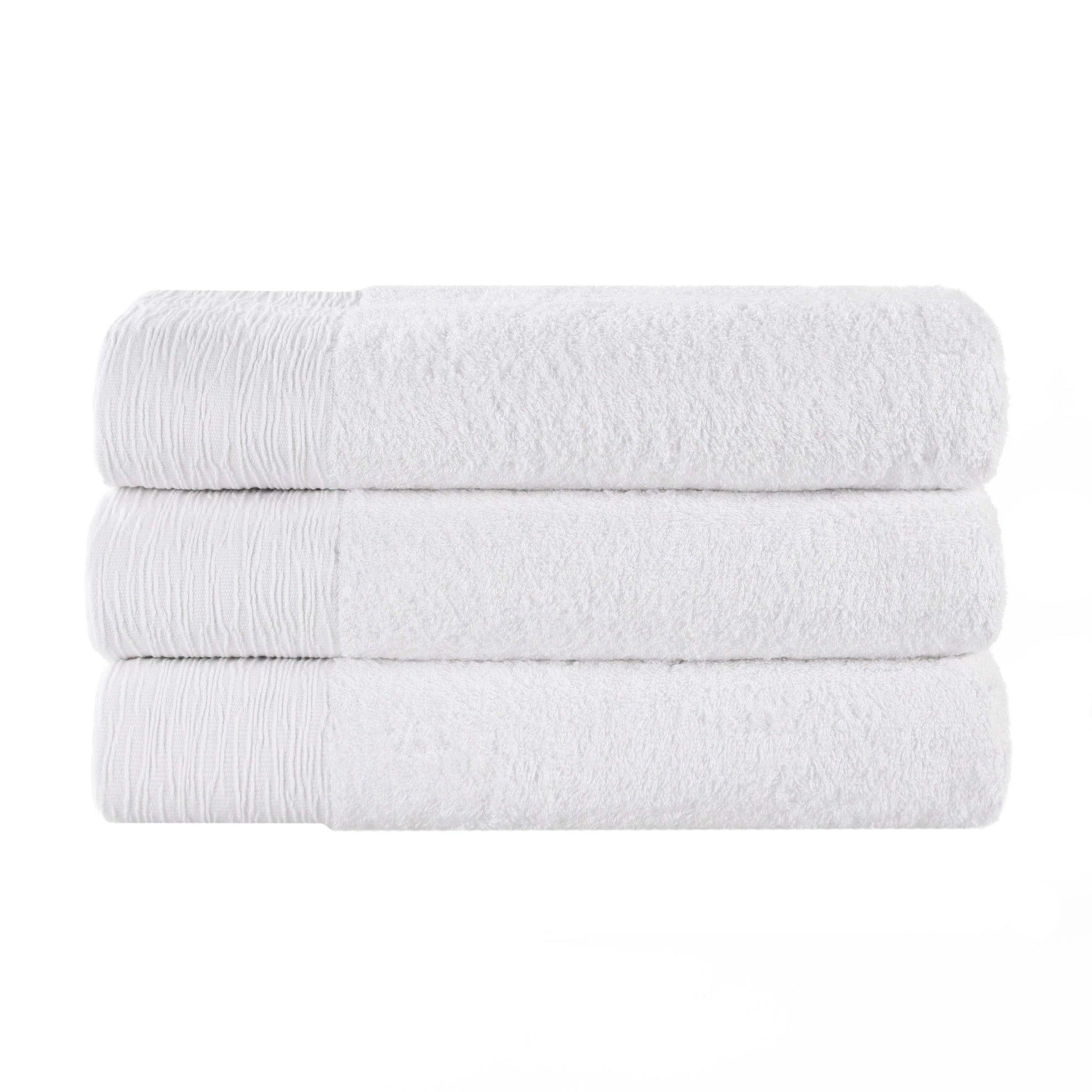 Rayon from Bamboo Eco-Friendly Fluffy Soft Solid Bath Towel - White