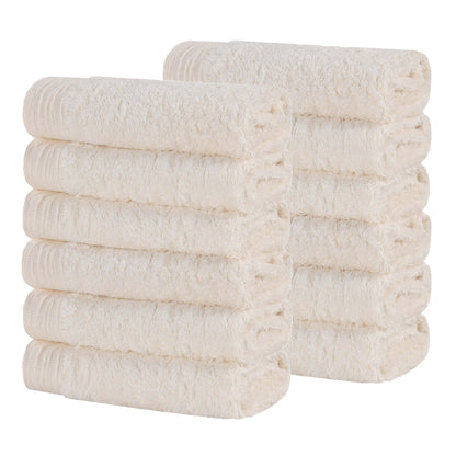 Rayon from Bamboo Eco-Friendly Solid Face Towel Washcloth - Ivory