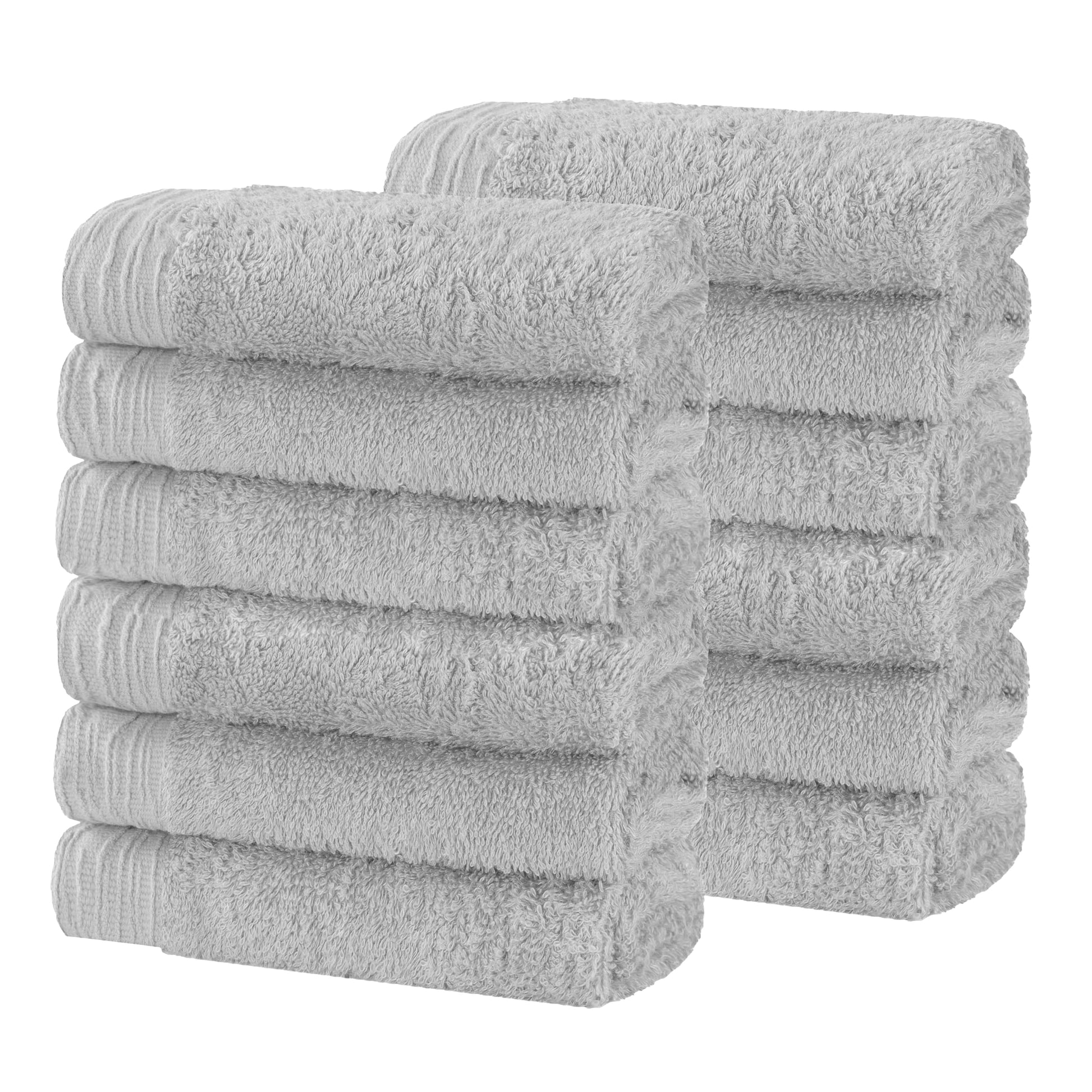 Rayon from Bamboo Eco-Friendly Solid Face Towel Washcloth - Platinum