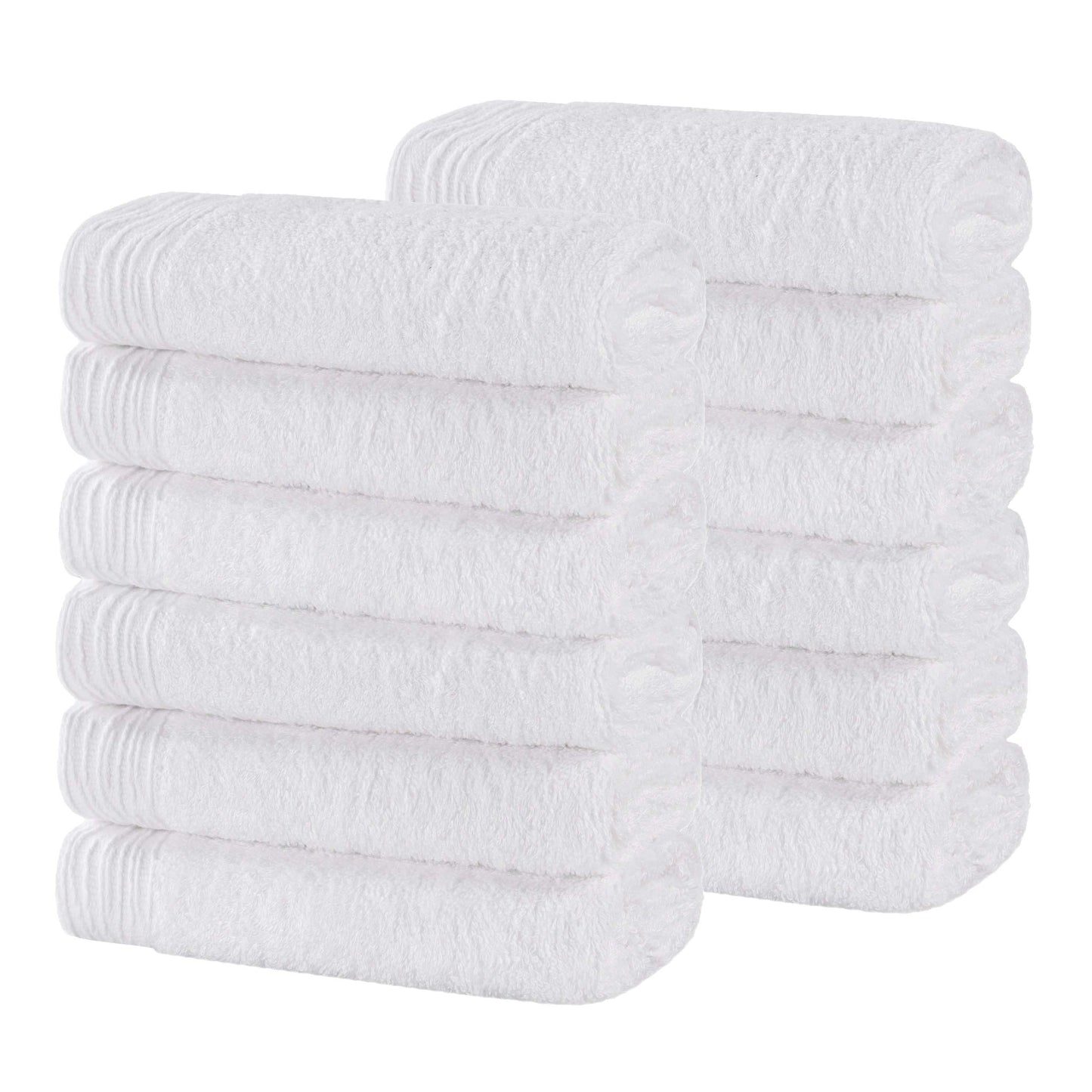 Rayon from Bamboo Eco-Friendly Solid Face Towel Washcloth - White