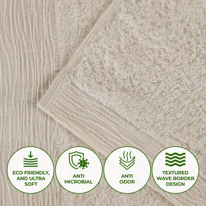 Rayon from Bamboo Eco-Friendly Fluffy Soft Solid Bath Towel - Ivory