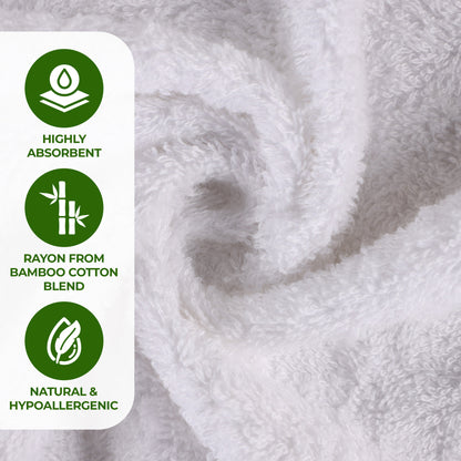 Rayon from Bamboo Eco-Friendly Fluffy Soft Solid - White