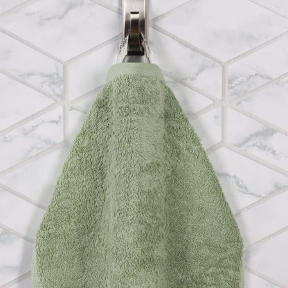 Rayon from Bamboo Eco-Friendly Solid Face Towel Washcloth - Green