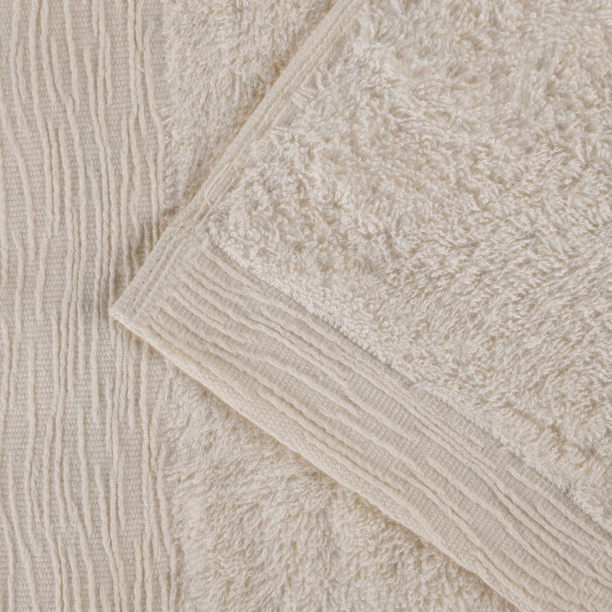 Rayon from Bamboo Eco-Friendly Fluffy Solid Hand Towel - Ivory