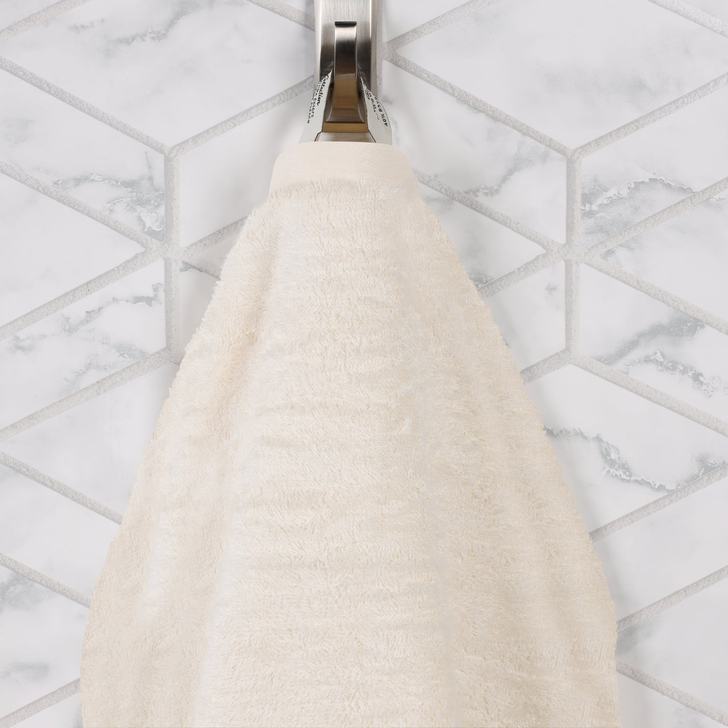 Rayon from Bamboo Eco-Friendly Fluffy Solid Hand Towel - Ivory