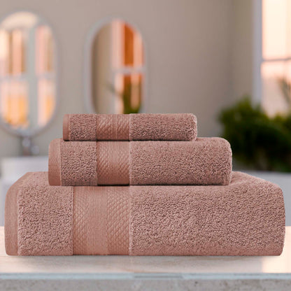 Superior Premium Turkish-Cotton Assorted Towel Set - Taupe