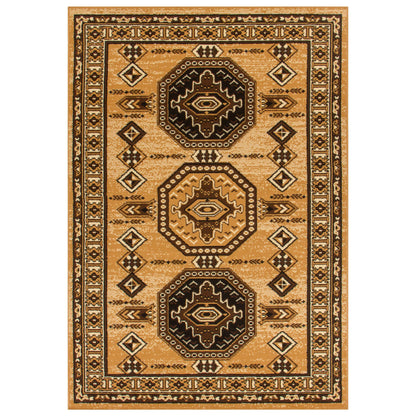 Takeo Southwestern Aztec Geometric Indoor Area Rug - Caramel