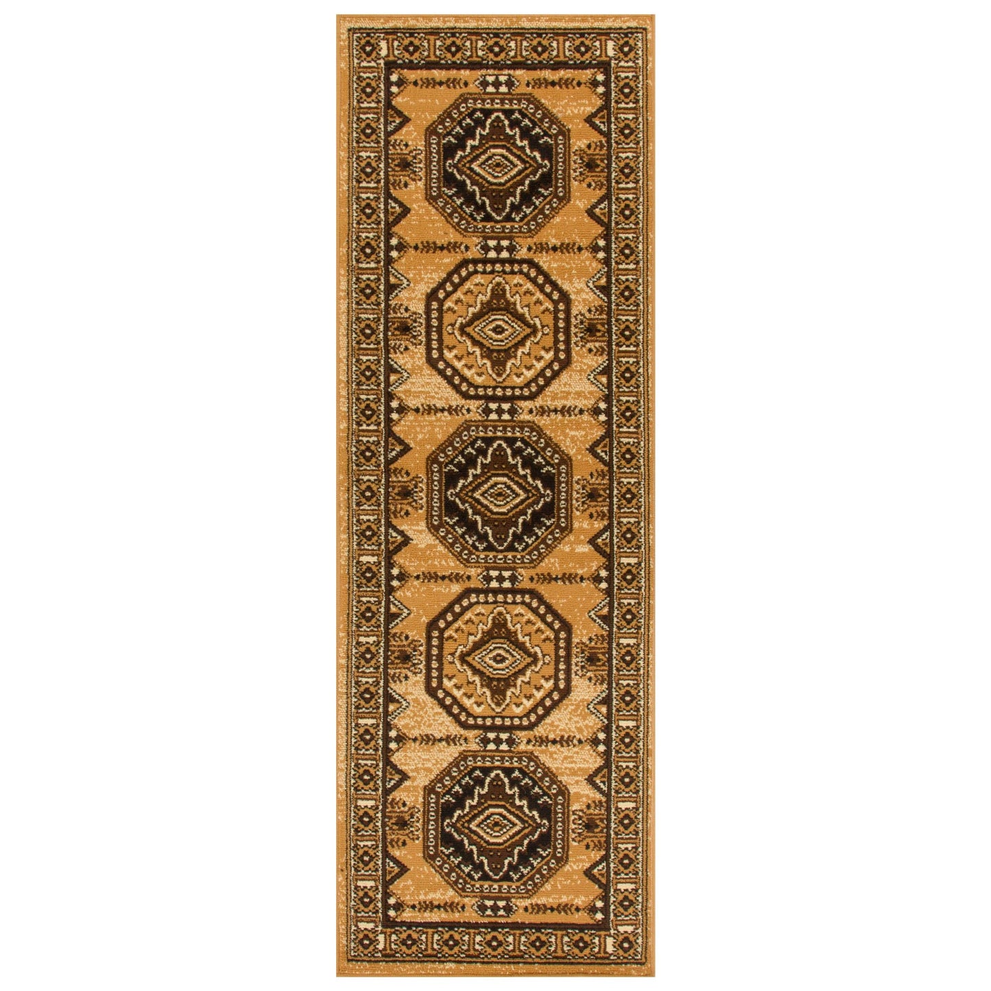 Takeo Southwestern Aztec Geometric Indoor Area Rug - Caramel