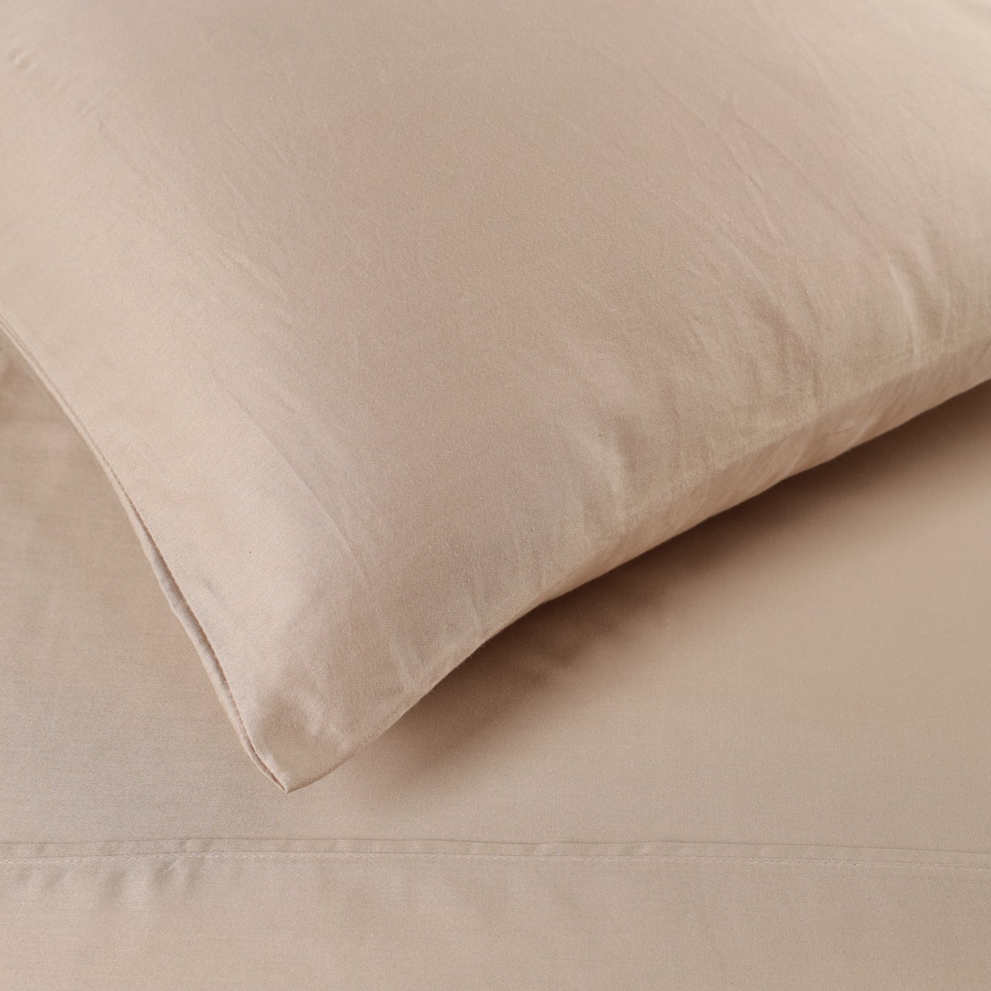 Egyptian Cotton 300 Thread Count Solid Deep Pocket Sheet Set - Tan