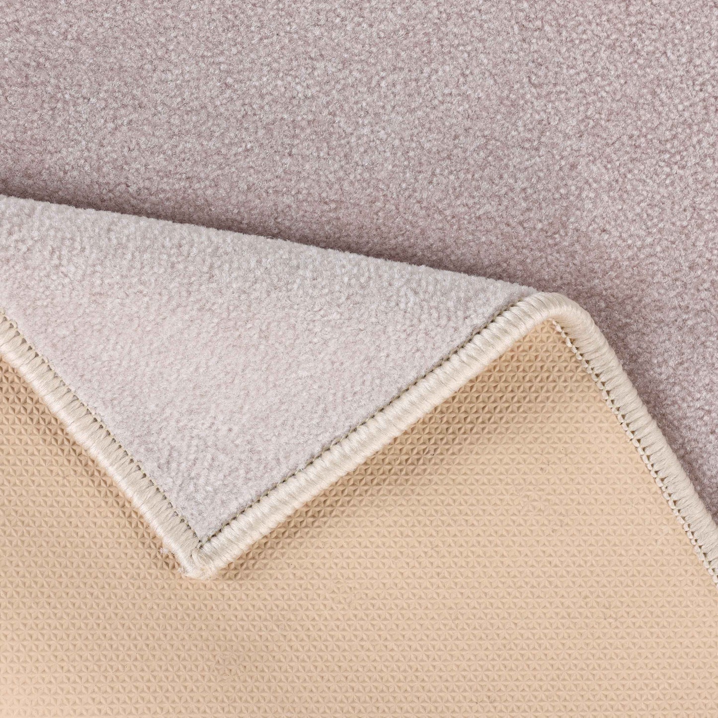 Superior Troy Solid Non-Slip Machine Washable Kitchen Mat Set -Tan