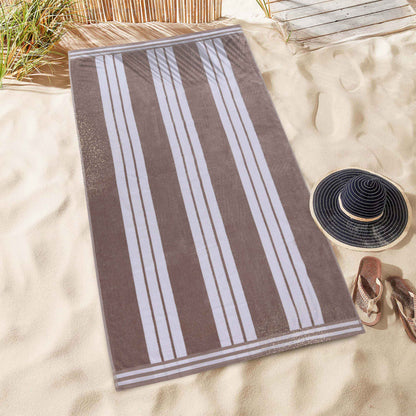 Striped Extra Large Oversized Absorbent Quick Dry Cotton Beach Towel