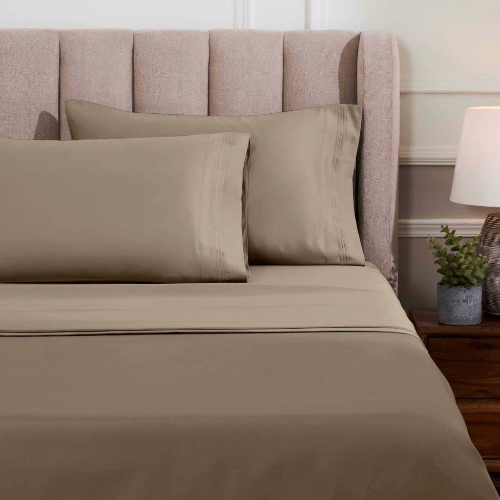 Egyptian Cotton 1500 Thread Count Eco Friendly Solid Sheet Set - Taupe