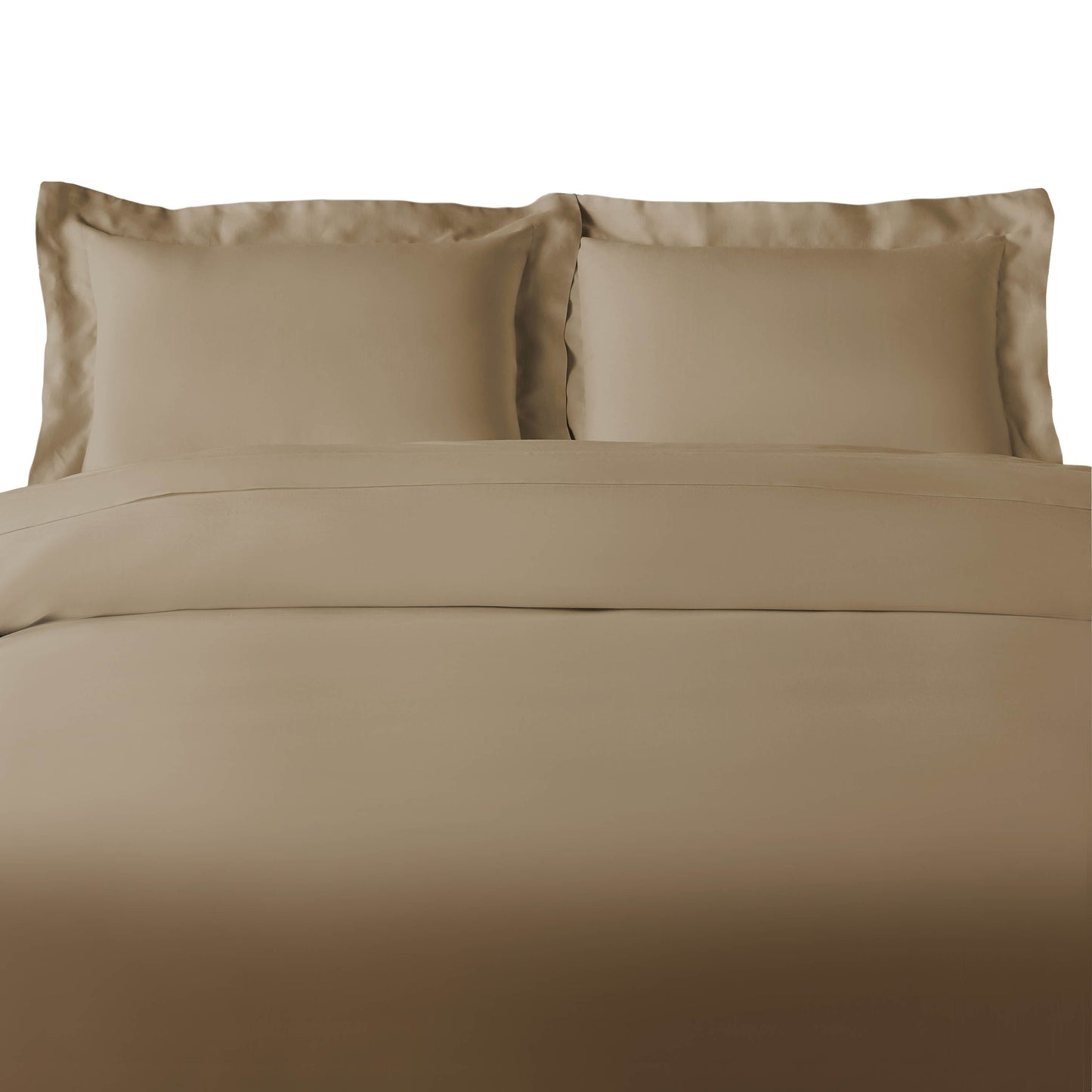 100% Rayon From Bamboo 300 Thread Count Solid Duvet Cover Set - Taupe