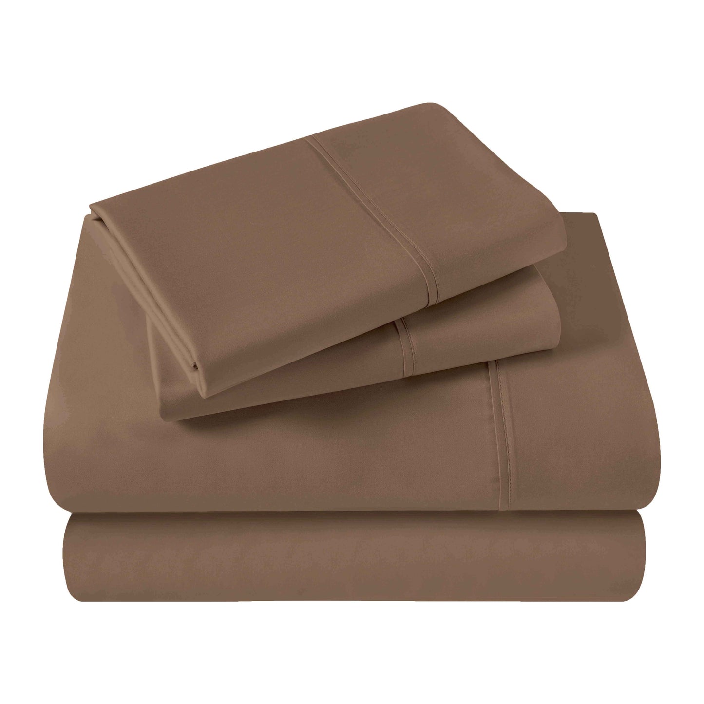 Egyptian Cotton 400 Thread Count Solid Deep Pocket Sheet Set - Taupe