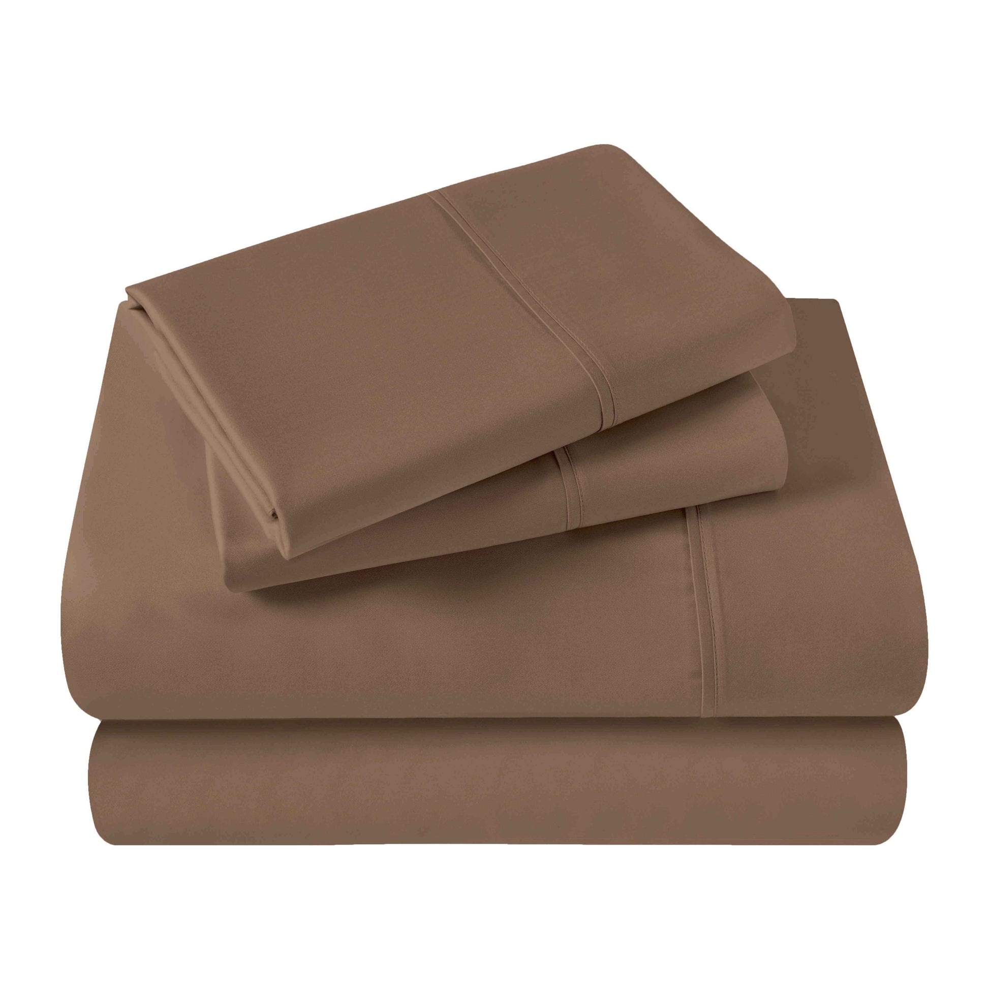 Egyptian Cotton 400 Thread Count Solid Deep Pocket Sheet Set - Taupe