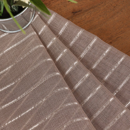 Jackson Striped Sheer Window Curtain Panels - Taupe