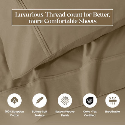 Egyptian Cotton 1200 Thread Count Eco-Friendly Solid Sheet Set