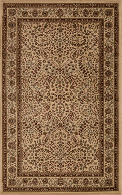 Astral Traditional Oriental Floral Scroll Indoor Area Rug or Runner - Taupe