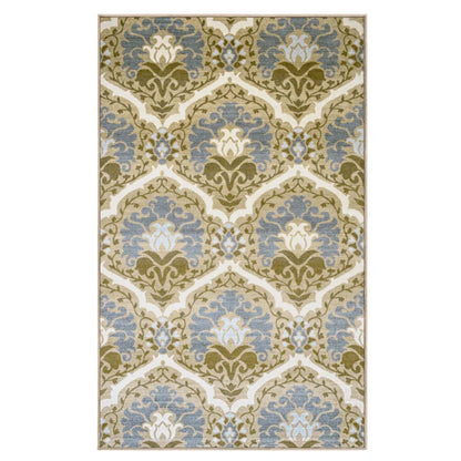 Chloe Floral Damask Non-Slip Washable Indoor Area Rug or Runner - Taupe