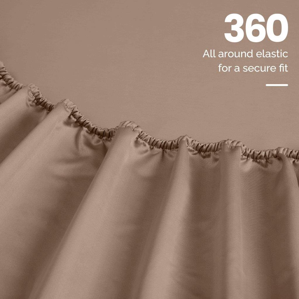 Egyptian Cotton 1500 Thread Count Eco Friendly Solid Sheet Set - Taupe