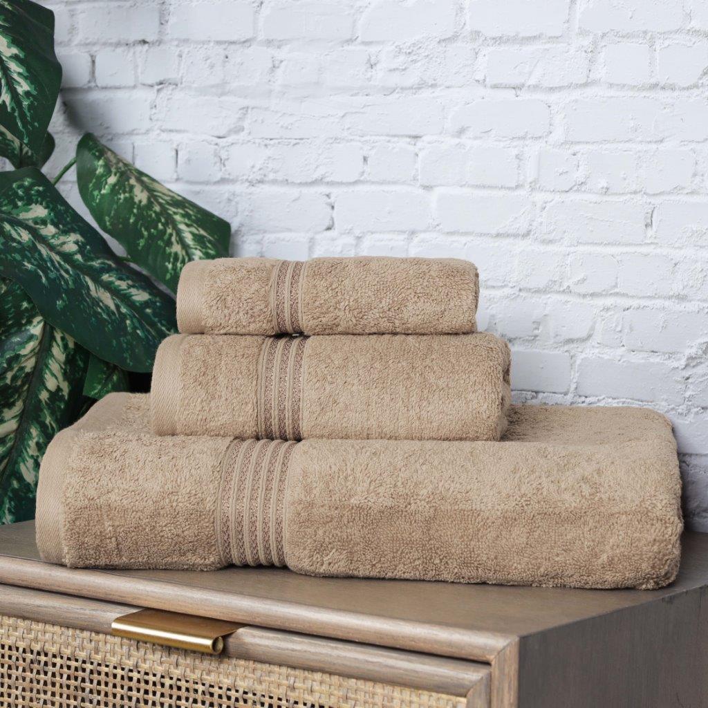 Egyptian Cotton Highly Absorbent Solid Ultra Soft Towel Set Collection