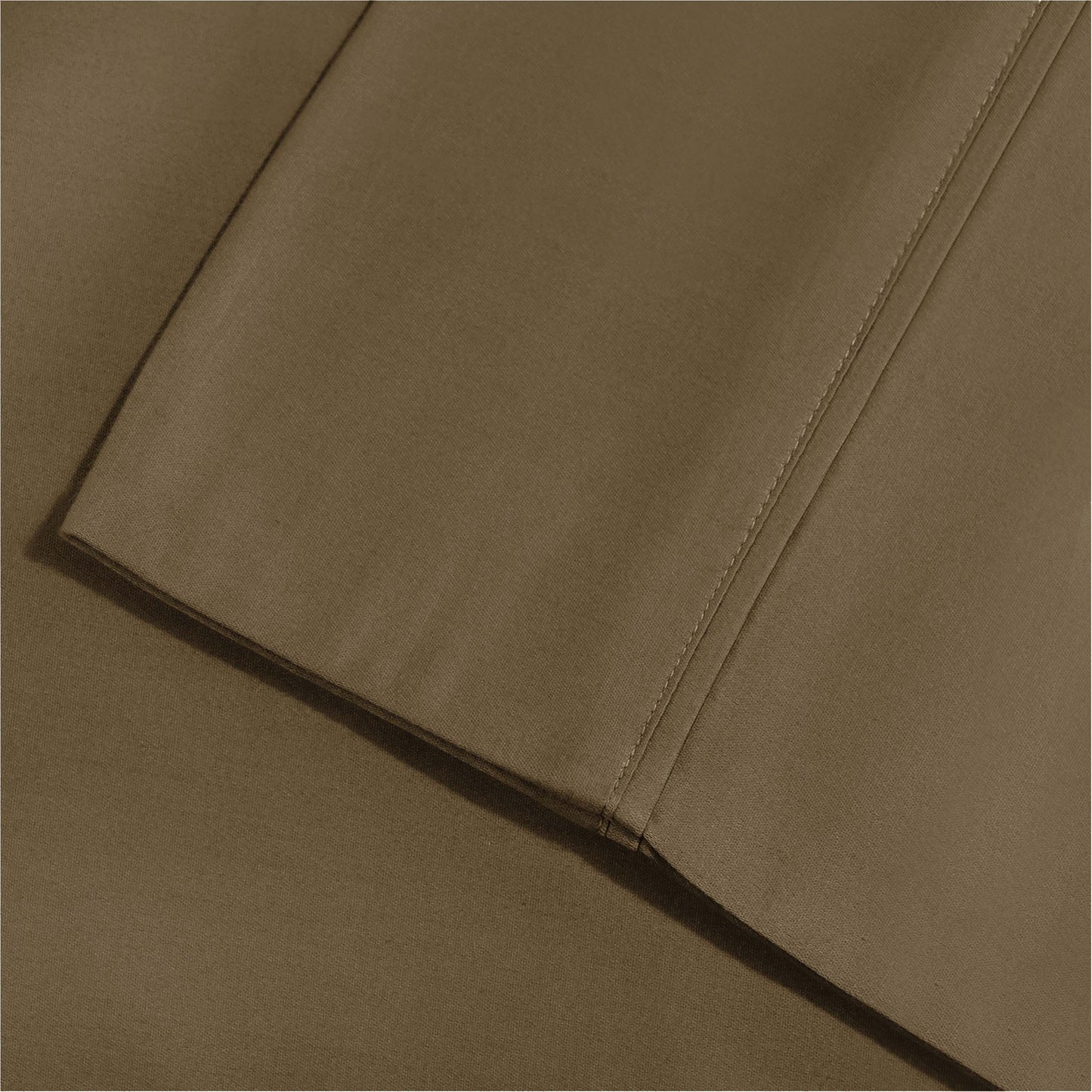 1200 Thread Count Cotton Blend 2 Piece Solid Pillowcase Set - Taupe