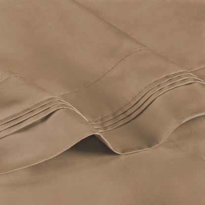 Premium 650 Thread Count Egyptian Cotton Solid Pillowcase Set - Taupe