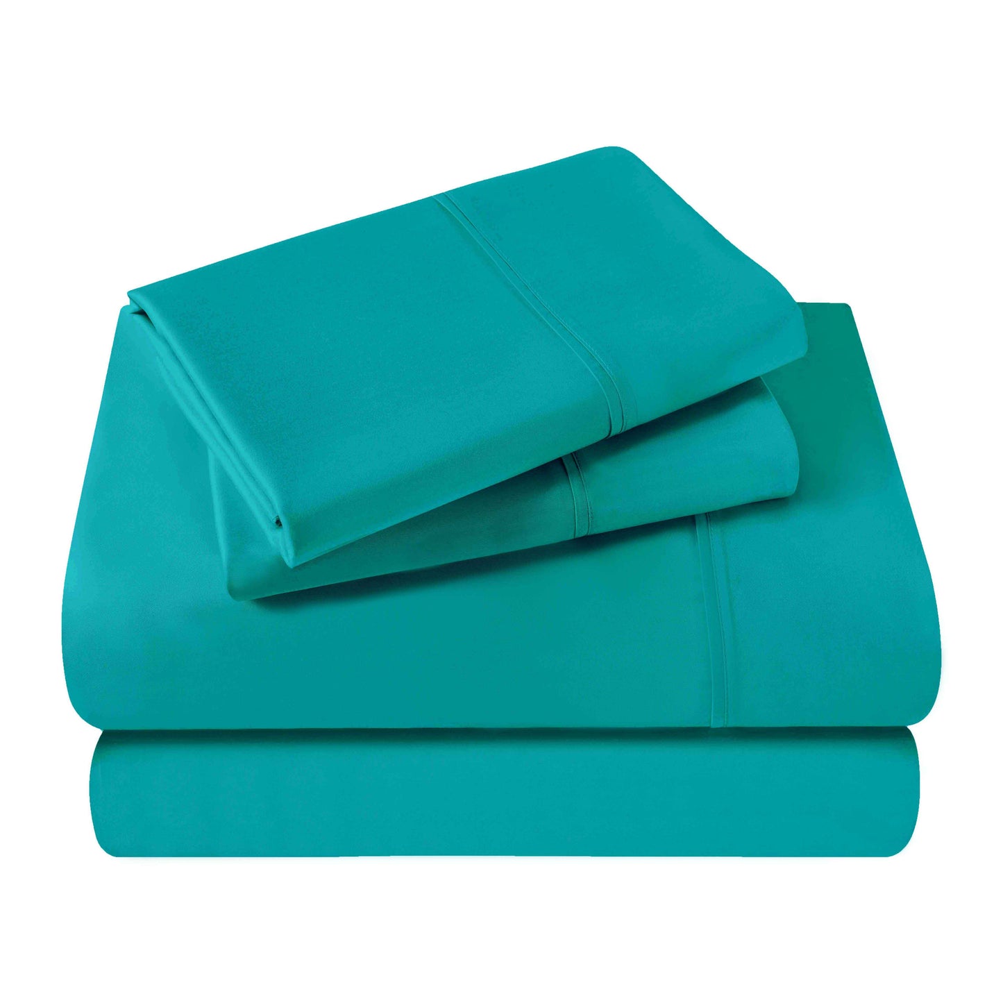 400 Thread Count Egyptian Cotton Solid Deep Pocket Sheet Set - Teal