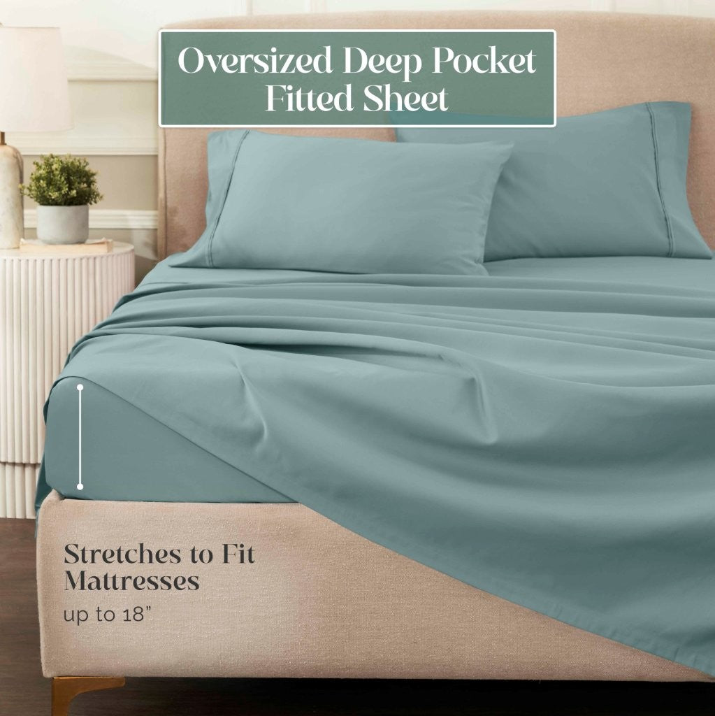 Egyptian Cotton 1200 Thread Count Eco-Friendly Solid Sheet Set